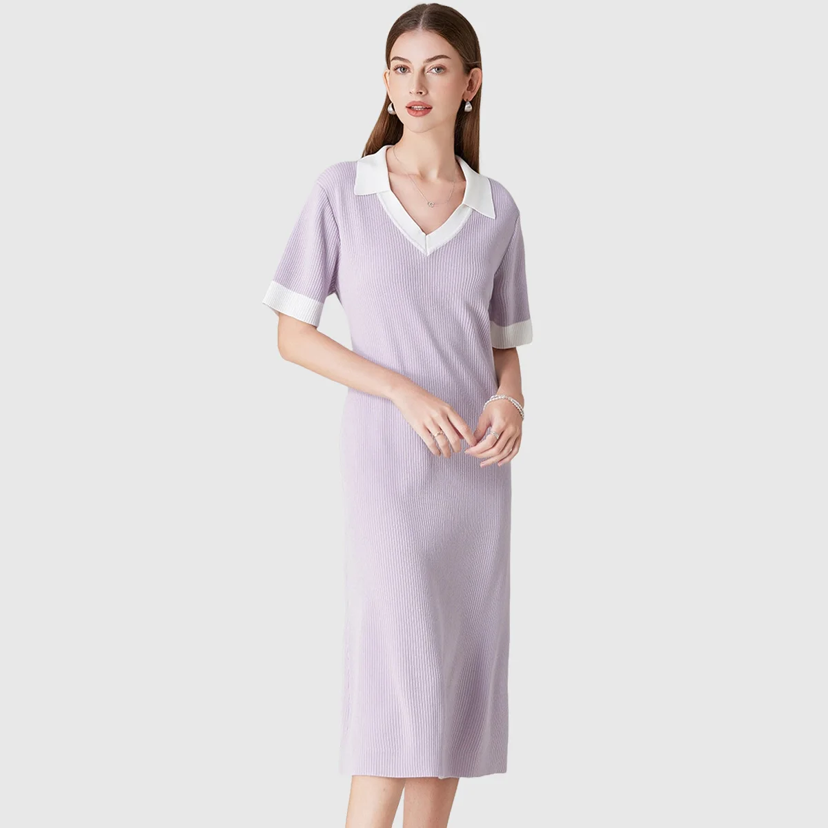 

Элегантные летние платья, трикотажное женское платье с коротким рукавом, удобные простые платья для женщин, халат, повседневная женская одежда