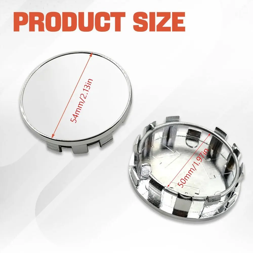 Universal Wheel Center Caps Outer 54MM Inner 50MM Rim Hub Caps ABS Wheel Badge Covers Auto Accessories 4Pcs