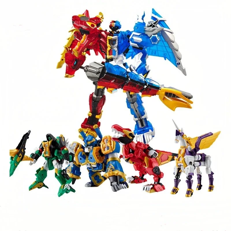 

Big Super Ten Tyrannus Mecha Transformation Robot Toys with Weapon Action Figures Two Modes Deformation Dinosaur Super 10 Toy