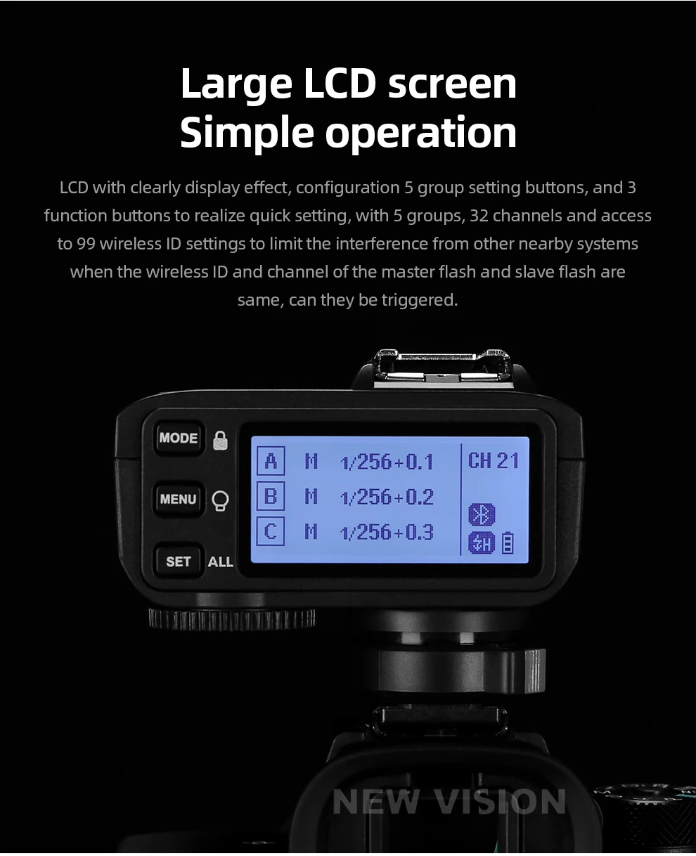 X2T-C X2T-N X2T-S X2T-F X2T-O 2.4G Wireless Flash Trigger Transmitter TTL HSS fo