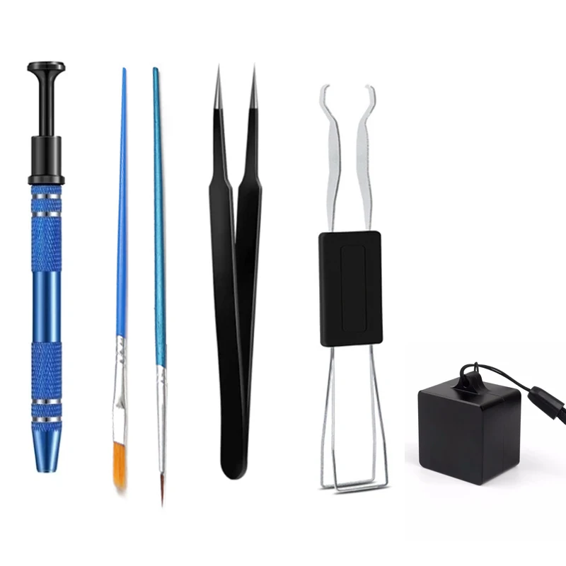 

Mechanical Keyboard Keycap Switch Tool Kits Metal Puller Remover Switch Stem Holder Lube Brush Lubrication Pen Switch Opener