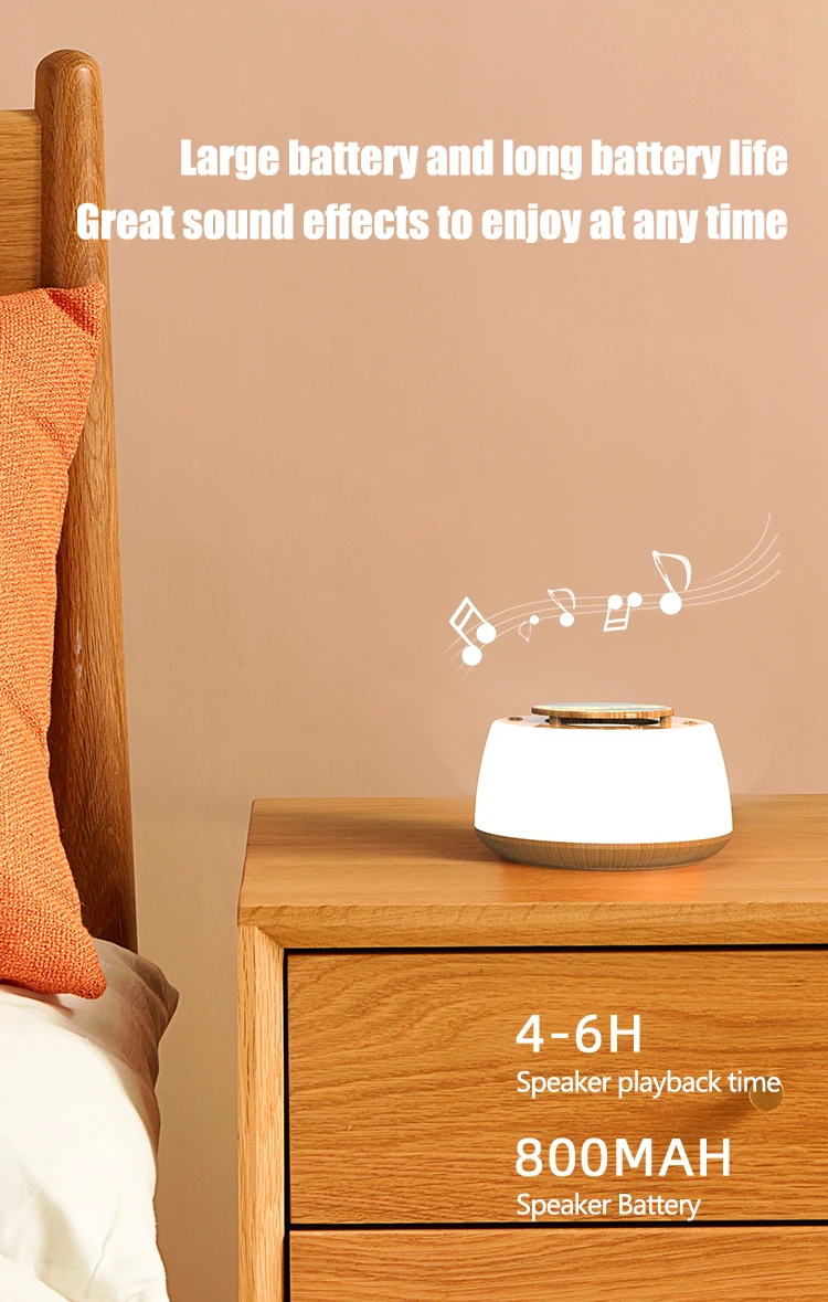 Night Light White Noise Sleeper Warm Color Light Bluetooth Sleep Speaker 3-speed Timer 20 White Noise Hifi Sound Sleep aid 6