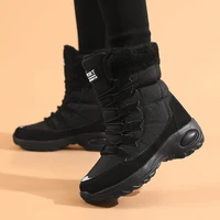 Women's Boots Winter High Quality Keep Warm Mid-Calf Waterproof Snow Boots Women Comfortable Ladies Thigh High Hiking Boots - Image 3