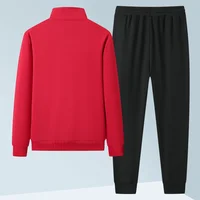 Décontracté athlétique pull pantalon à manches longues survêtements costume hommes Sport Cardigan col montant sweats pantalon de survêtement 2 pièces ensemble 6