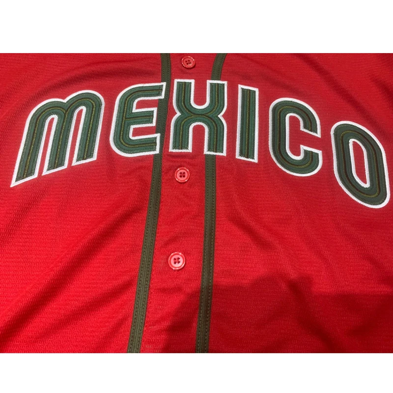 Baseball Jersey Sewing Embroidery 34 Mexico 7 Urias 56 Arozarena Jerseys Sports Outdoor Red White