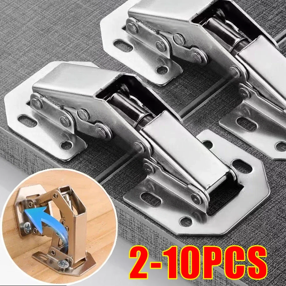 90 Degree Steel Cabinet Hinges No-Drilling Hole Hydraulic Hinge Kitchen Cabinet Cupboard Hinges Furniture Hardware 2/10PCS furniture hinge