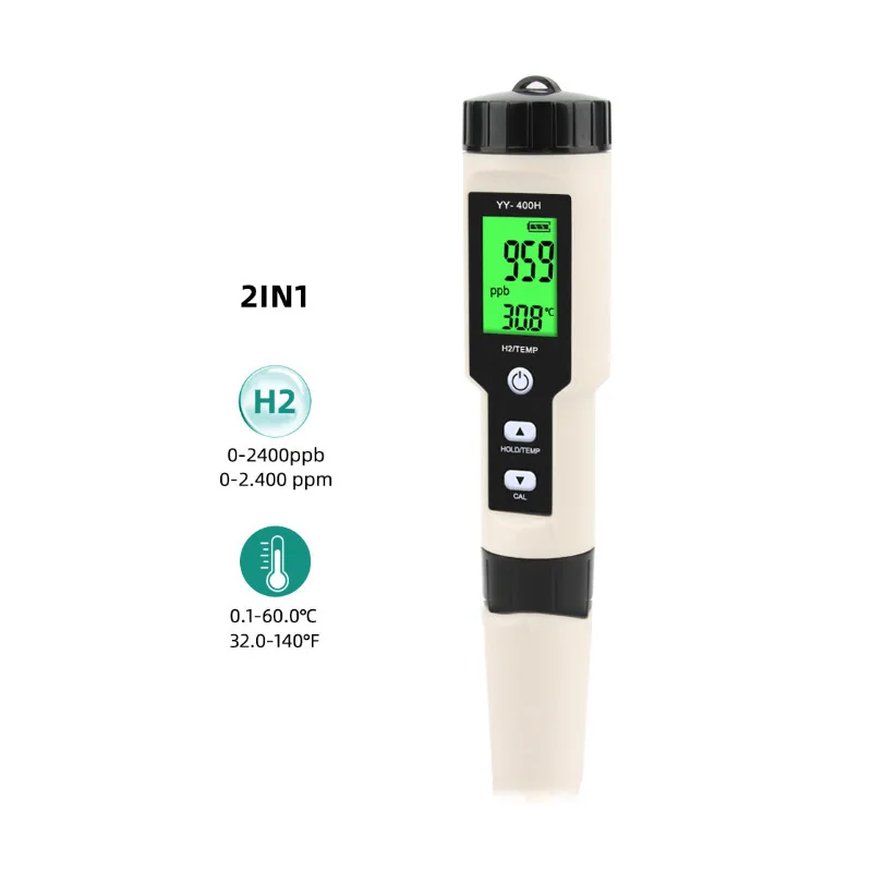 

2 in 1 Multifunctional Waterproof Professional Water Quality Monitor Tester Portable Pen Type Hydrogen Rich Water Detect