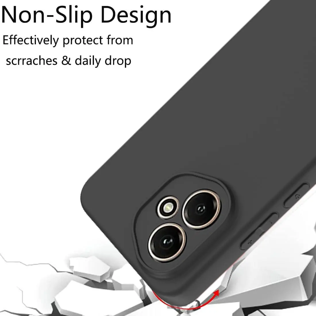 Flexible Liquid Silicone TPU Protective Case - Durable Back Shell Cover