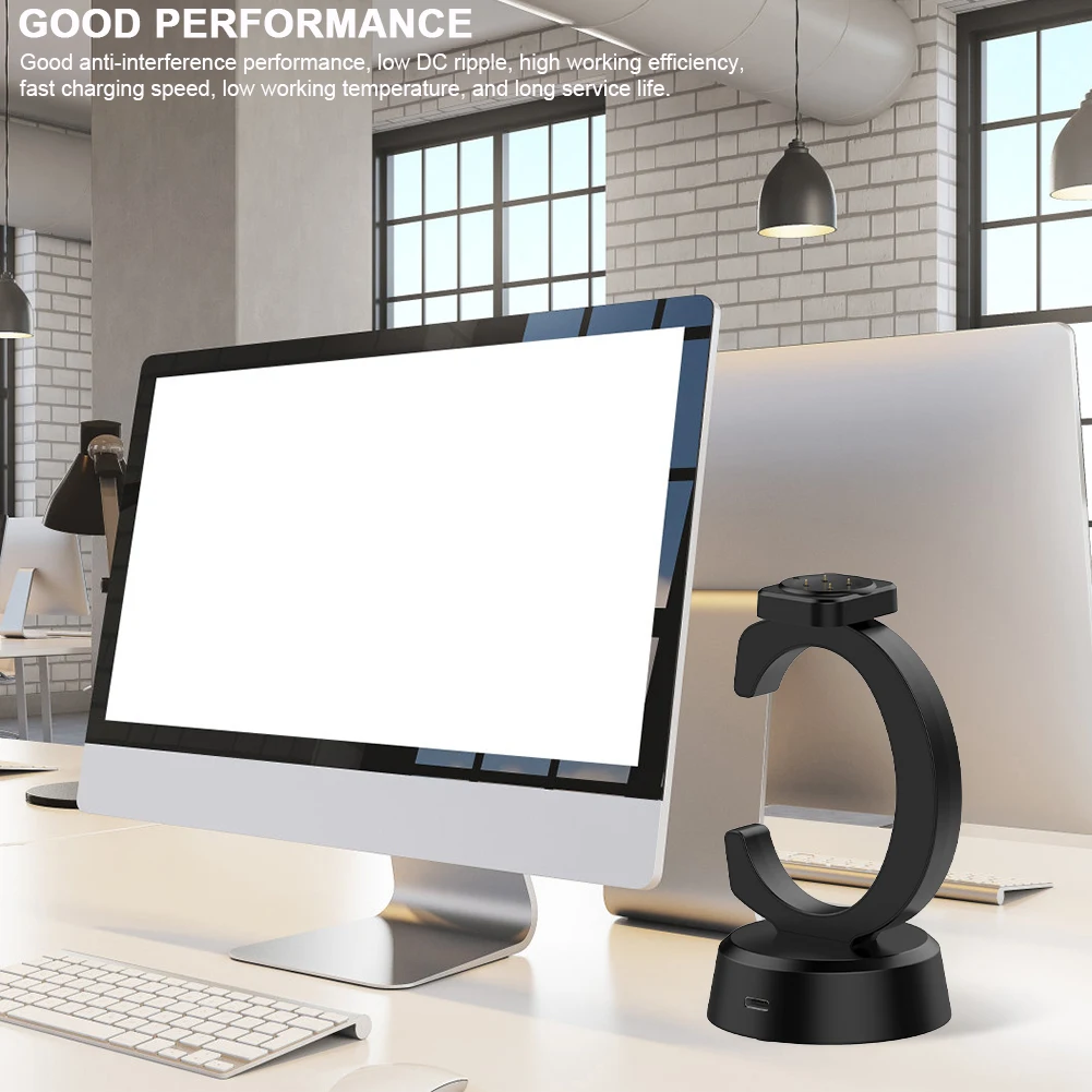 Magnetic Charger Dock Stand with USB Type-C Charging Cable Charge Station Base for Google Pixel Watch 3/Watch 2/Fitbit ACE LTE