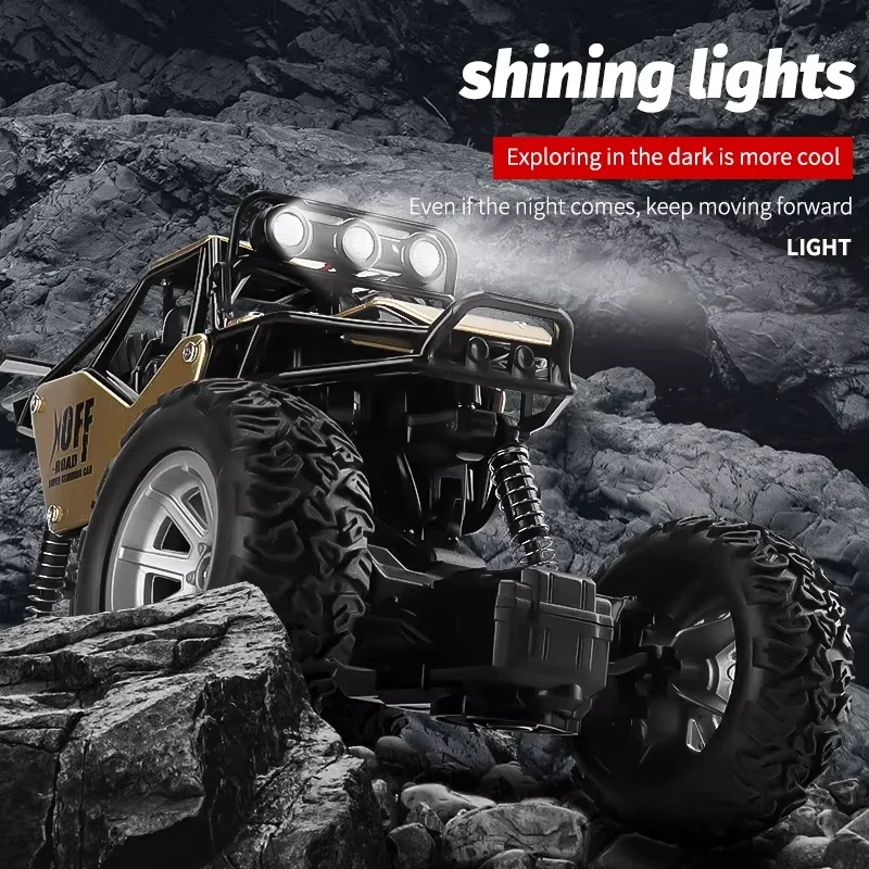 Rc Car 1/20 Off Road Wireless Remote Control Alloy Climbing Car Lights Children 4WD Vehicle Model Toys for Boys Christmas Gifts 3