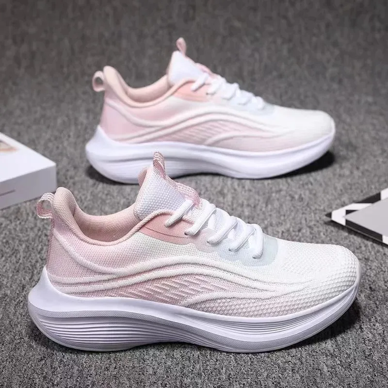 Women Shoes Running Sports Mesh Non-slip Breathable Soft-soled Lightweight Casual