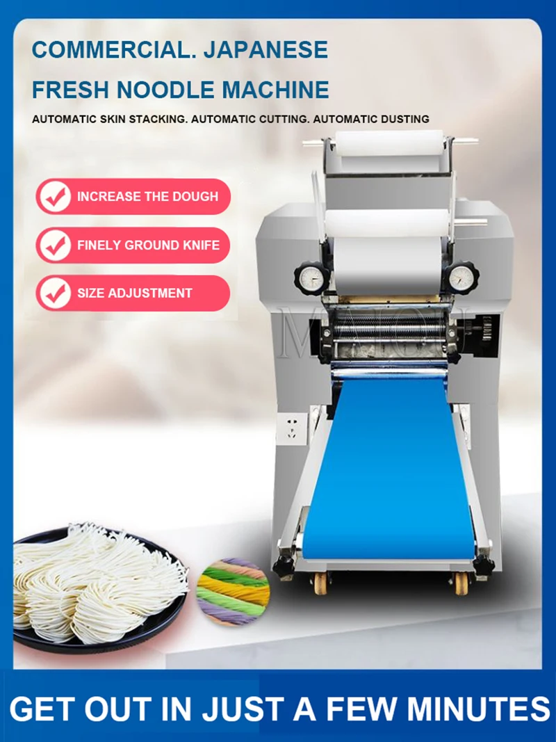 Description Picture 3 of itemElectric Dough Roller Stainless Steel Desktop Pasta Commercial Household Maker Noodle Press Machine Full Automatic