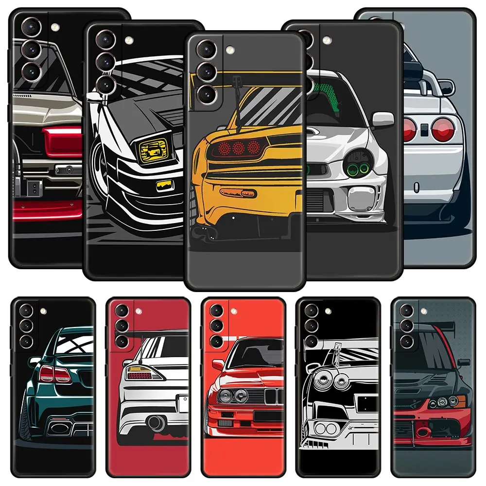 Japan JDM Sports Car Silicone Phone Case - Sleek Protective Cover
