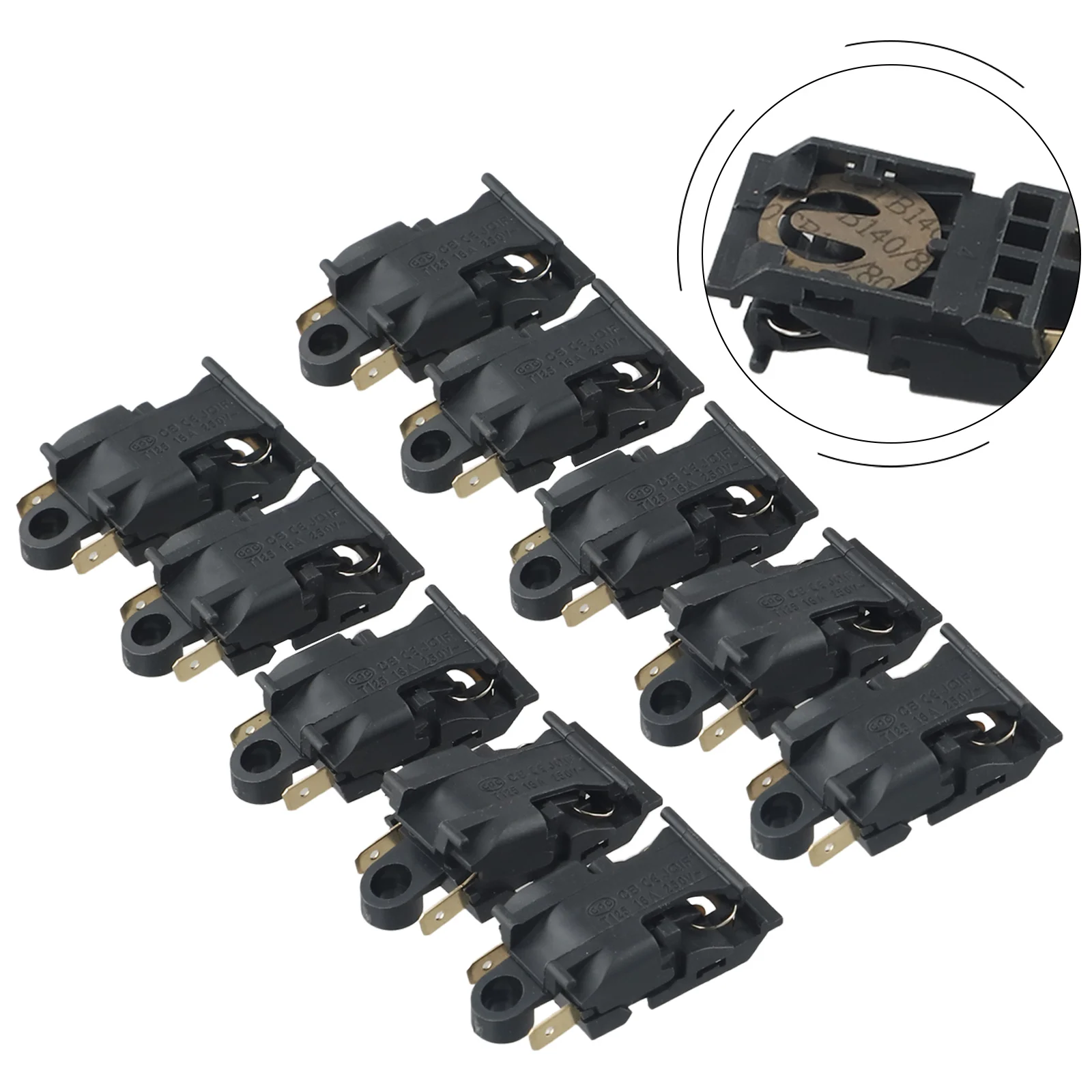 

10Pcs 4.6x2.2mm Electric Kettle Switch 250V 2-Pin Kits For Electric Kettle Switch Thermostat Temperature Control Accessories