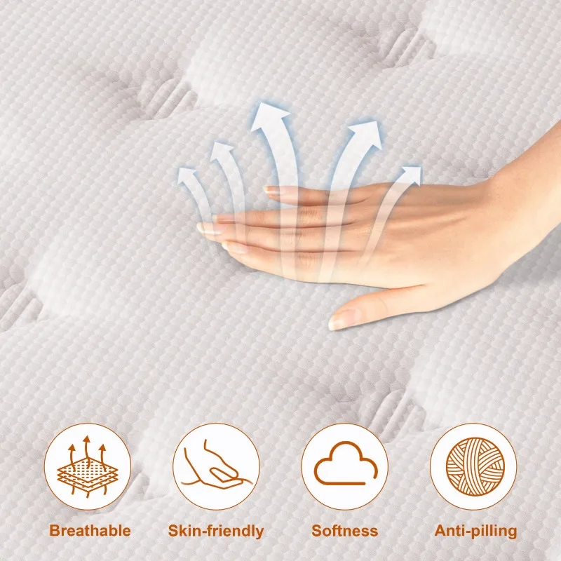 12 inch Queen Mattress, Memory Foam & Spring Hybrid Medium Comfort Queen Size in a Box,Adult 4