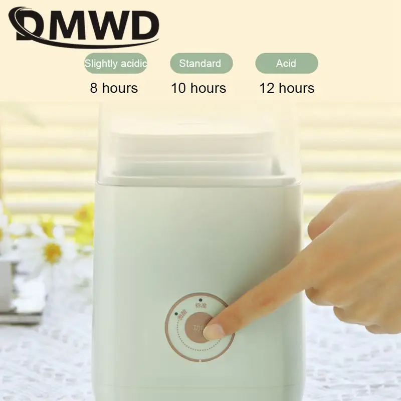DMWD Household Yogurt Machine Portable Rice Wine Maker Milk Fermentation Machine Adjustable Acidity With 1L Container 220V 3