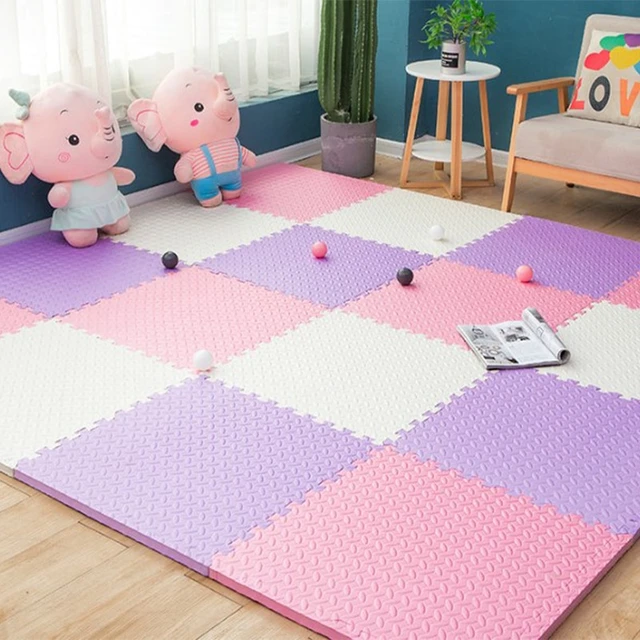 Polymères de jeu en mousse pour bébé, puzzle pour enfants, exercice de  verrouillage des carreaux, tapis