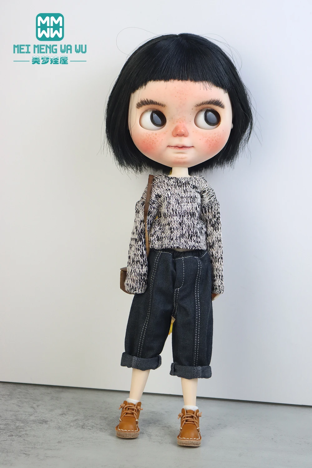 

Blyth Doll Clothes Fashion sweaters jeans hats for Azone OBitsu FR Toys gift