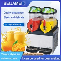 BEIJAMEI 10L 15L Double cylinder Slushie Machine Automatic Drink Dispenser Juicer Beverage Granizing Snow Smoothie Slush Maker f 1