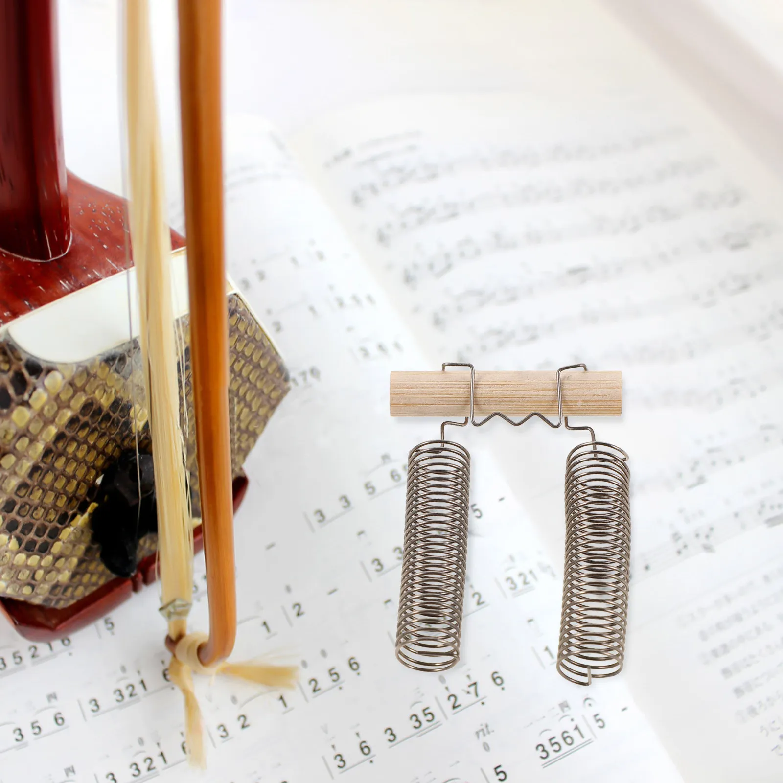Spring Powered Instrument Erhu Spring Bridge Metal Wire Bamboo Sound Booster for Loud Volume and ...