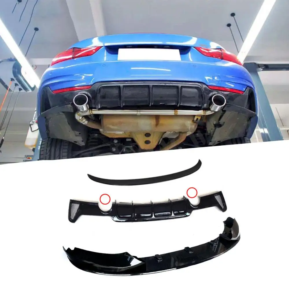 

Car Bodykit Rear Spoiler Wing Font Lip Rear Bumper Lip Diffuser O-O for BMW 4 Series M Sport F32 F36 2014 UP not Convertible