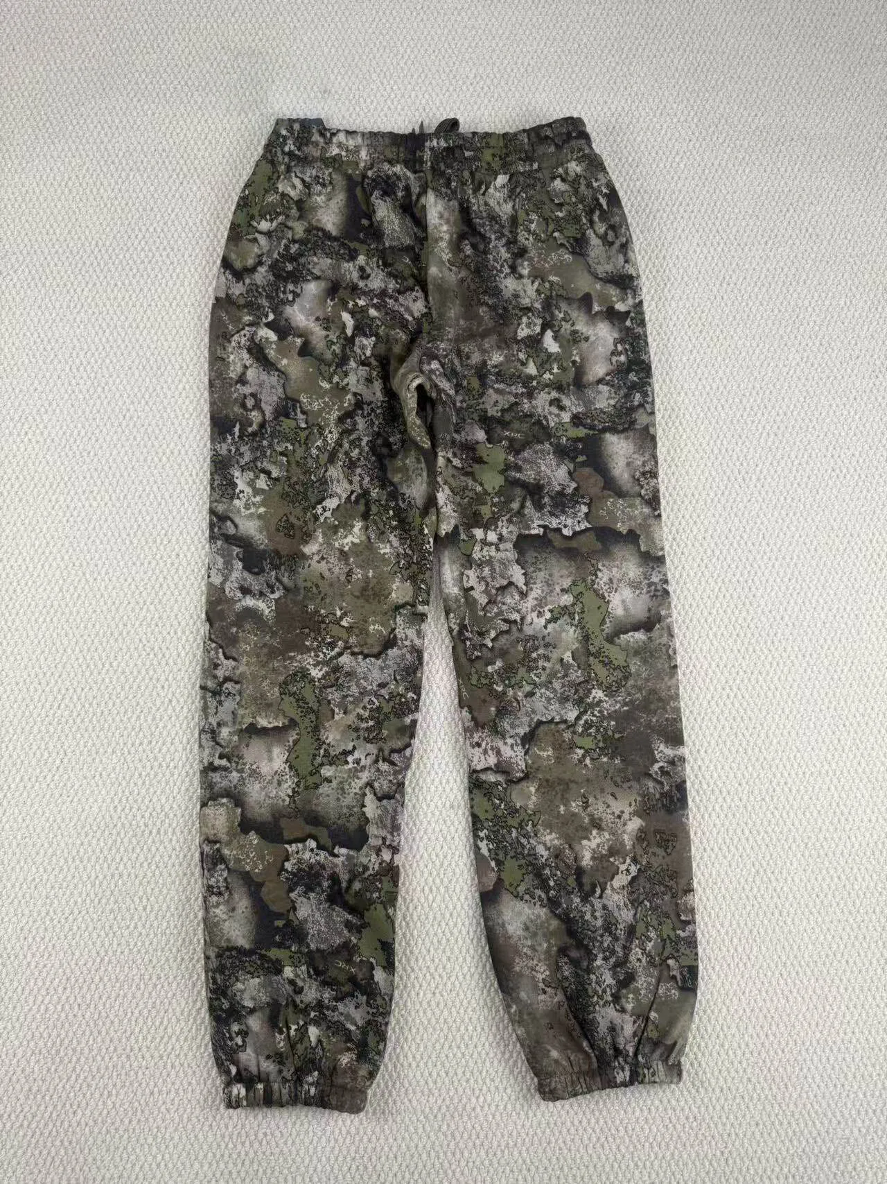 남성용 가을, 겨울 야외 벨벳 따뜻한 생체모방 위장 스웨트팬츠, 조류 관찰 및 낚시용, 다리 묶는 바지