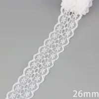 (5 yards/roll) white Lace ribbon fabric Webbing Decoration Lovely gift packing polyester Material 4