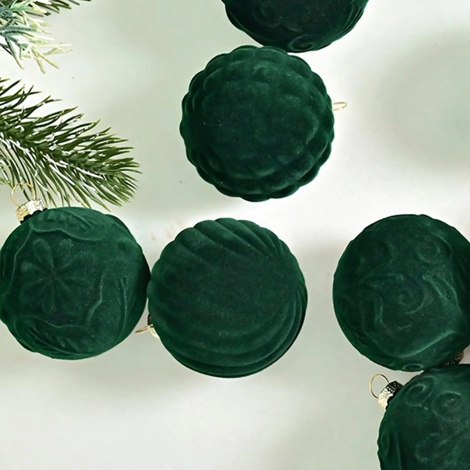 2026 Christmas velvet Ball Ornaments 20pcs/box Christmas Decorations Pendant Hangable Festive Decor For Festival Holiday