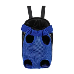Camouflage Mesh Pet Carrier Backpack - Breathable & Stylish - M (Dark Blue)