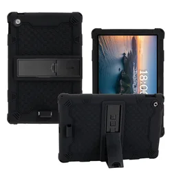 Durable Anti - Drop Stand Silicone Tablet Case for Lenovo Tab 10.1 2025 (Black)
