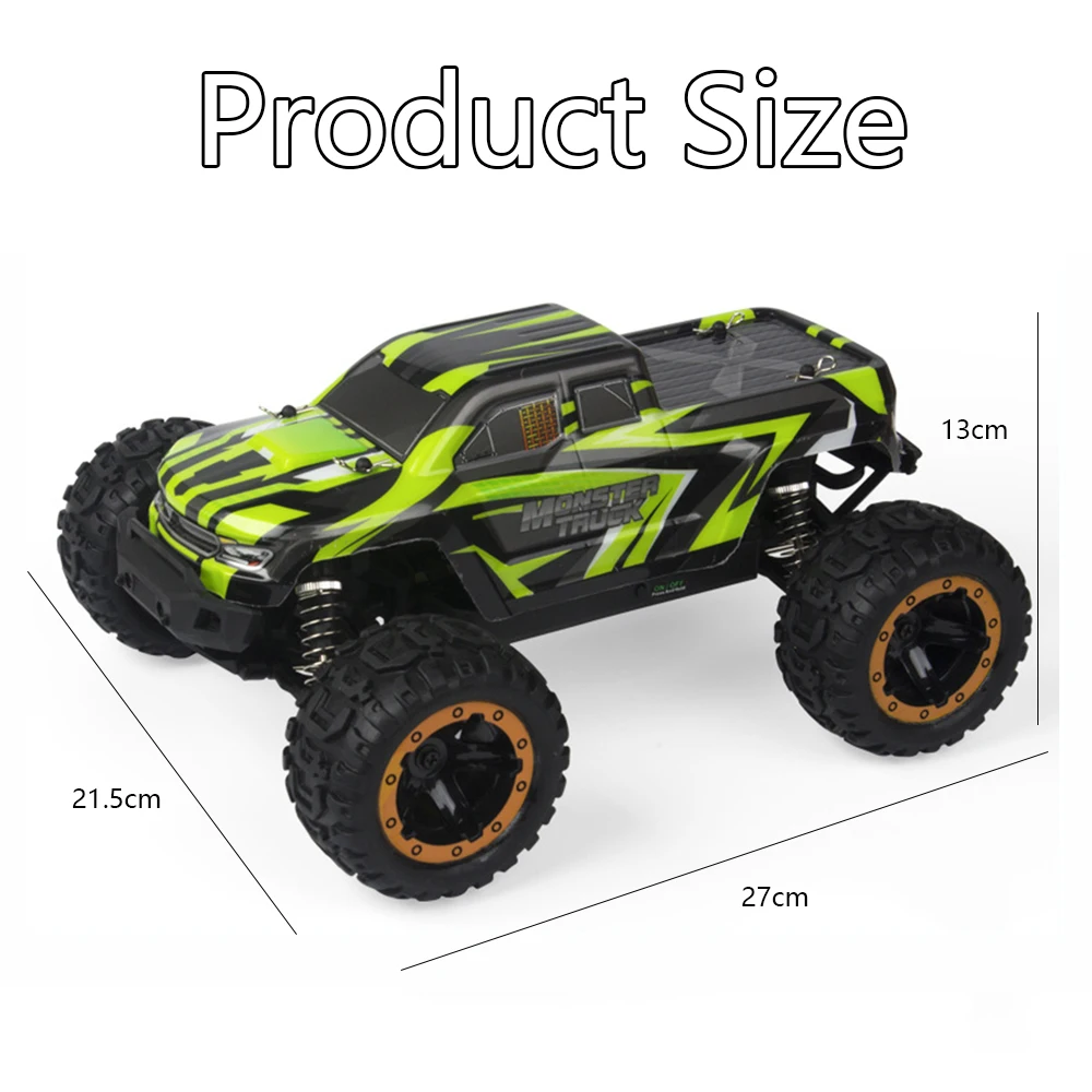 1:16 4WD RC Car With Led Lights Off-Road Control Trucks 2.4G Radio