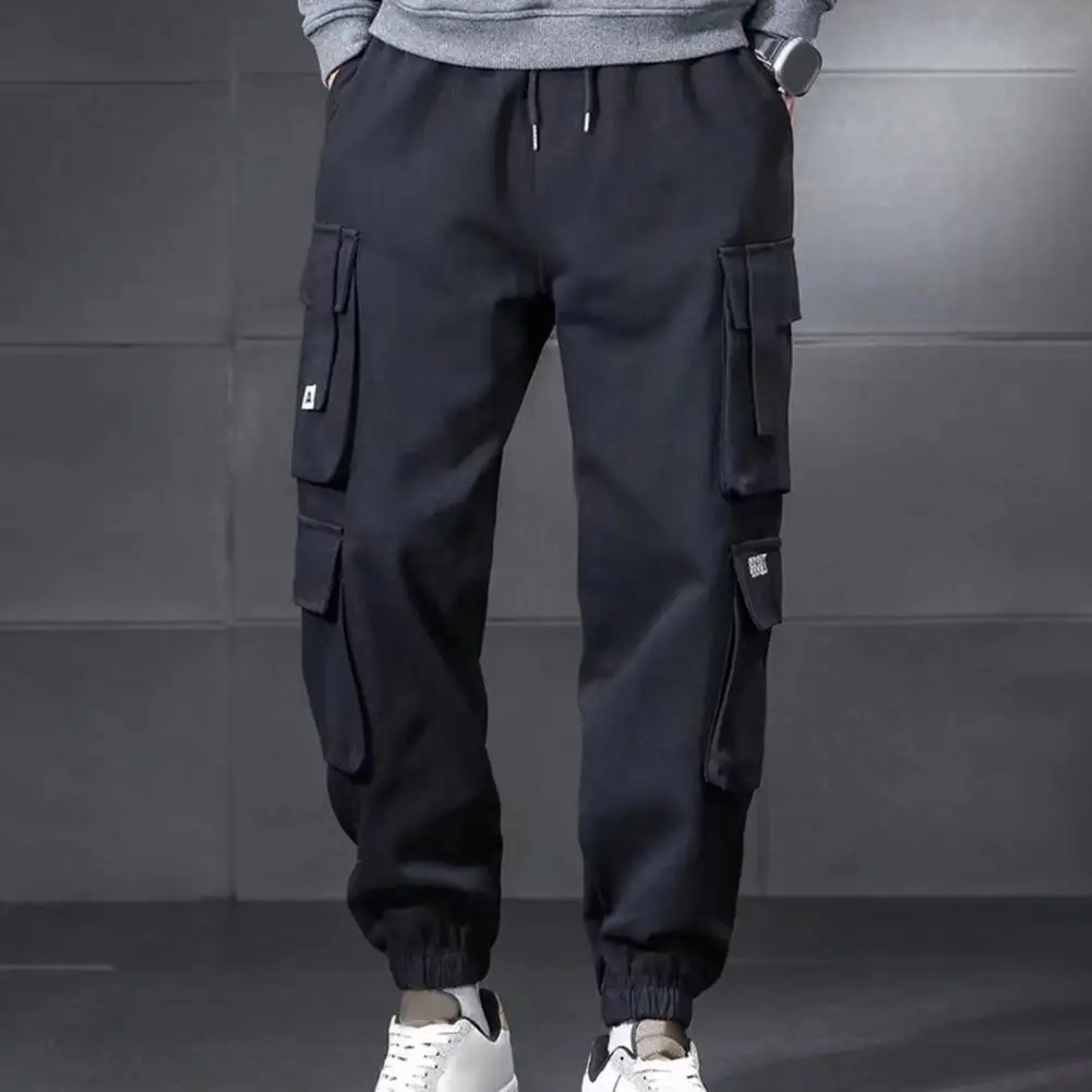 

Брюки-карго мужские универсальные, стильная уличная одежда в американском стиле, эластичные дышащие, с эластичным поясом, с несколькими карманами
