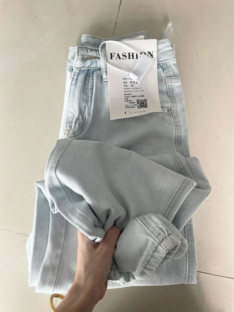 

Women Wide Leg Jeans Female Denim Pants Harajuku 90s 2000s Vintage Blue High Waist Jean Straight Trouser Y2k Streetwear Clothes