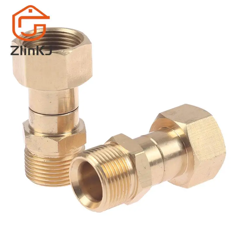 Pressure Washer Hose Adapter 360 Degree Rotation Hose Sprayer Connector Brass High Pressure M22 14mm Thread Washer Swivel Joint Connector Hose Fitting