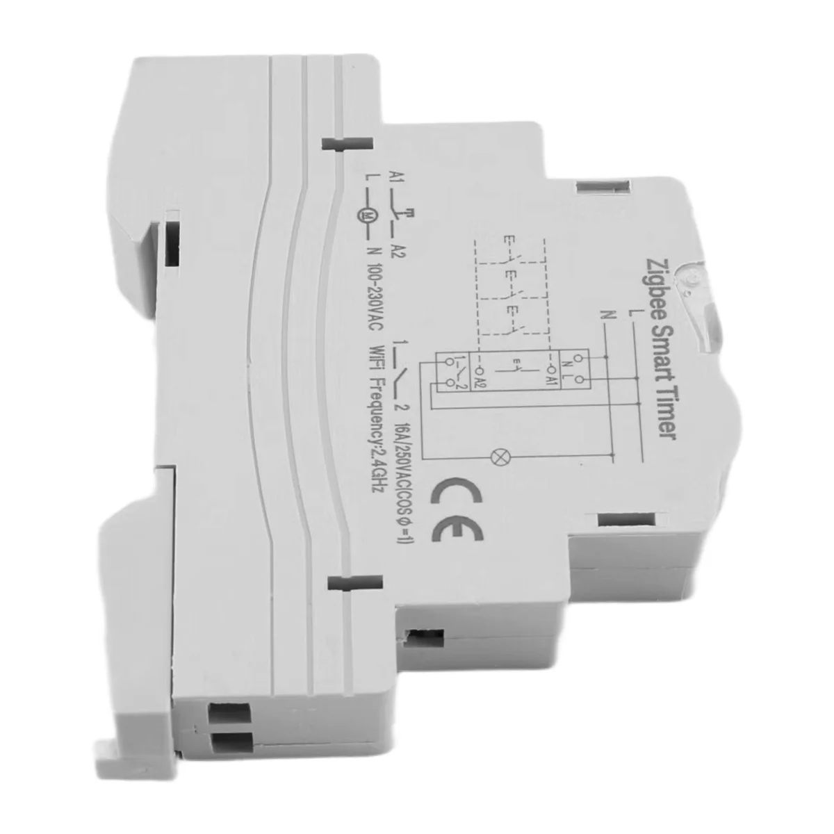 AAA87 Tuya Smart Life ZigBee Circuit Breaker Din Rail 1P Single Pole Dry Contact Timer Relay App Remote Control Smart Timer