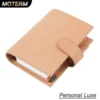 Moterm Full Grain Veg Tan Leather Personal Size Luxe 2.0 Rings Planner Notebook with 30MM Rings Agenda Organizer Diary Journal 1