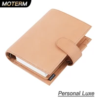 Moterm Full Grain Veg Tan Leather Personal Size Luxe 2.0 Rings Planner Notebook with 30MM Rings Agenda Organizer Diary Journal 1