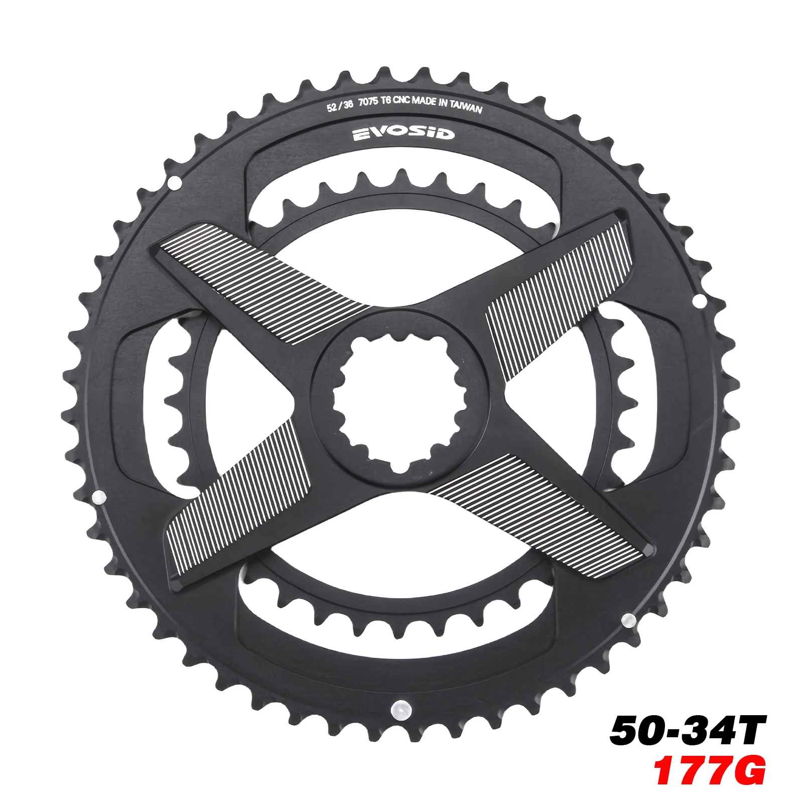 EVOSID Road Bike Chainring Double Speed 50-34T 52-36T 53-39T