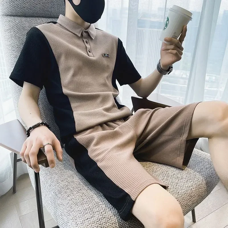 Shorts Sets Khaki Top Kpop Sports Suits Korean Style Clothes