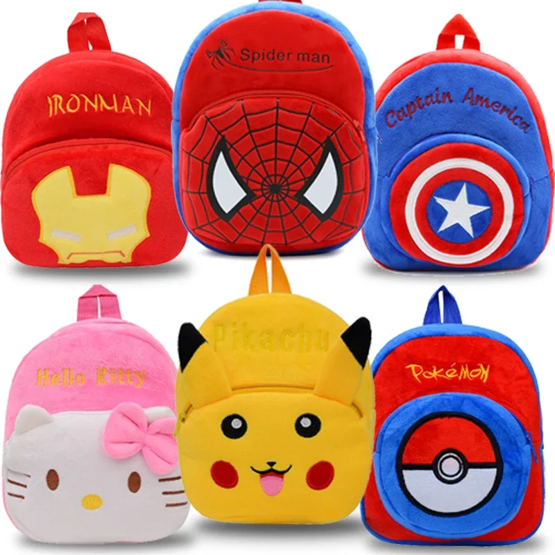 

New Pokémon Pikachu Spider Plush Backpacks Children's Toy Schoolbag Plushs Stuffed Stitch Backpack Kids Birthday Gift