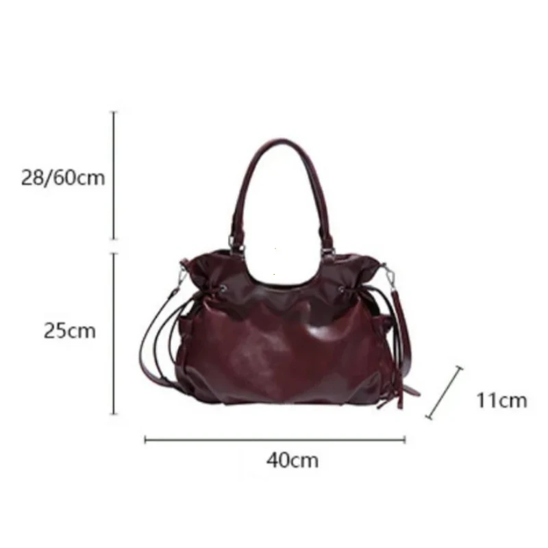 Elegant Retro Tote Bag - Luxury Large-Capacity Shoulder & Crossbody Women's Handbag