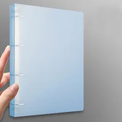 Blue Transparent A4 Binder with 4 - Hole D - Type Clip - Premium 2023 Edition (Transparent Blue)