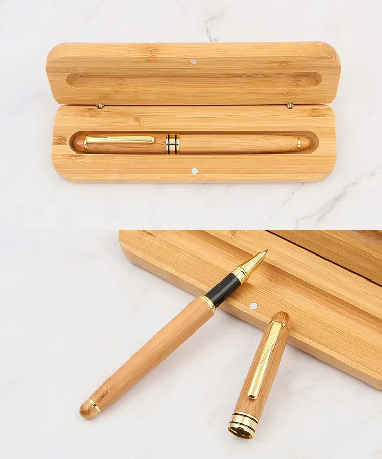 Luxury Wooden stationery students Business office Ballpoint Pen And Gift  Box Elegant Fancy Nice Pens Christmas Gift Pen Set