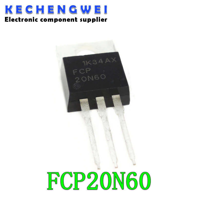 5 개/몫 FCP20N60 20N60 TO-220 600V 20A
