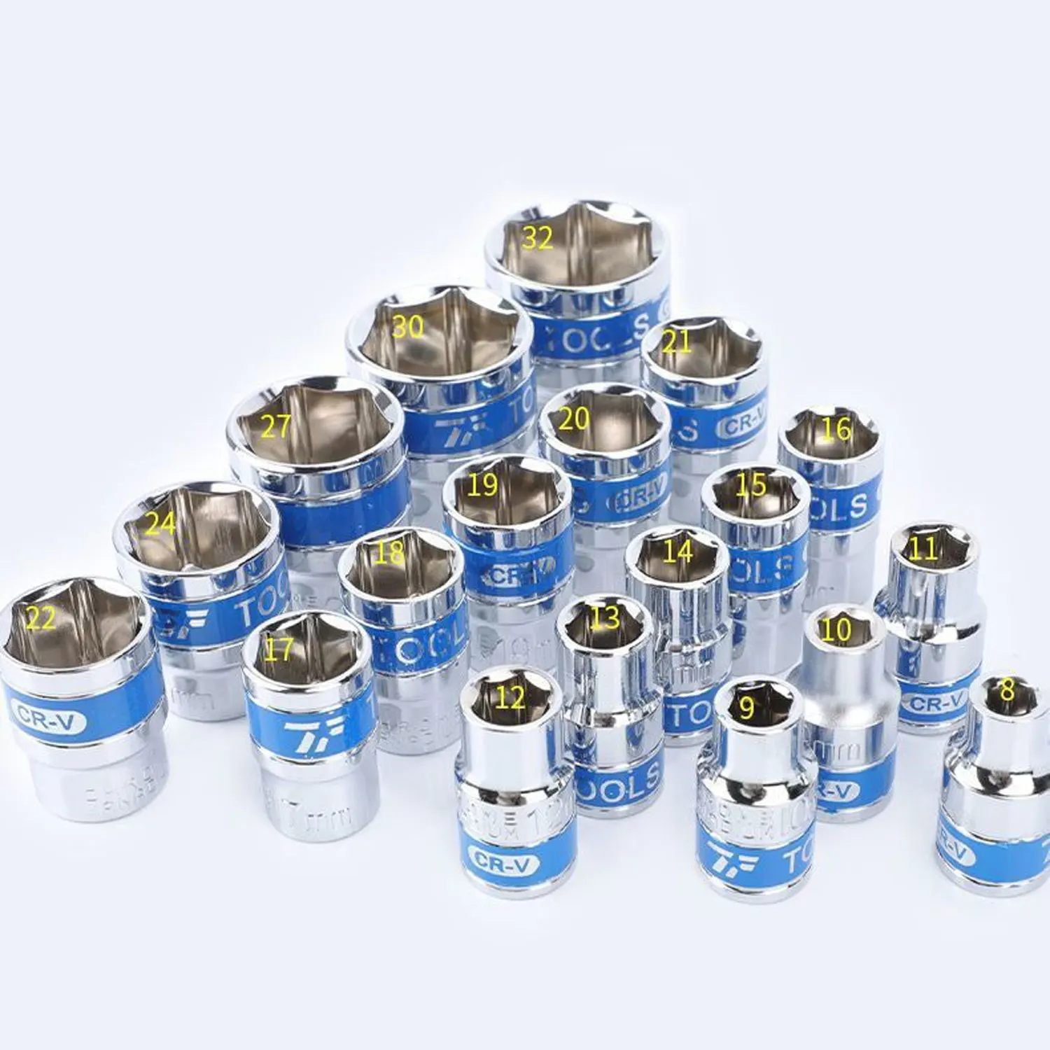 8–32 mm 1/2 Zoll Sechskant metrische kurze Steckschlüssel CR-V Ratschenschlüssel Steckschlüssel Ratschenschlüssel Werkzeugsatz Schlagsteckschlüssel für Auto Autoreparatur – Detail 5