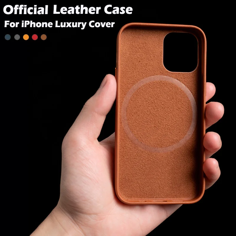 High Quality Original Magnetic Wireless Charging Cover For iPhone 13 Pro Max 12 Mini Magsafe PU Leather Case For Apple 13 11 12 best buy magsafe charger