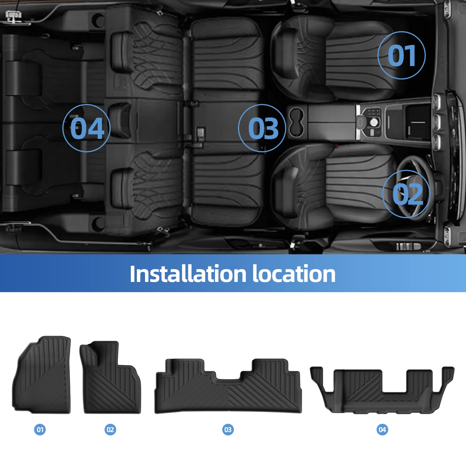 Jaecoo J8 TPE Floor Mats & Cargo Liner (RHD) view 2