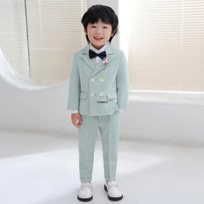 Boys Photography Suit Children Wedding Dress Kids Stage Performance Blazer Suit Baby Birthday Formal Ceremony Costume