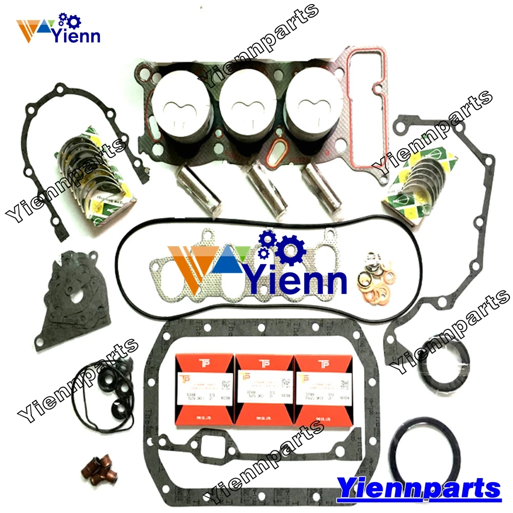 

3KC2 Engine Overhaul Kit For Isuzu Excavator Loader Tractor Forklift Truck Engine Piston Piston Ring Bearing Full Gasket Set