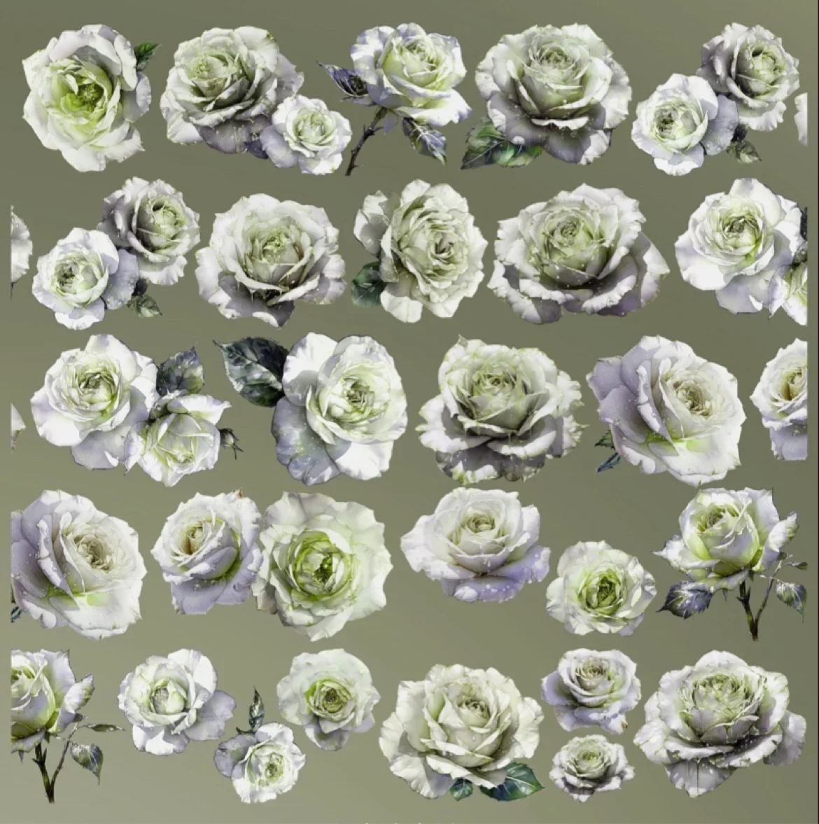 

1 Loop Rose Floral PET Tape for Journal Decoration